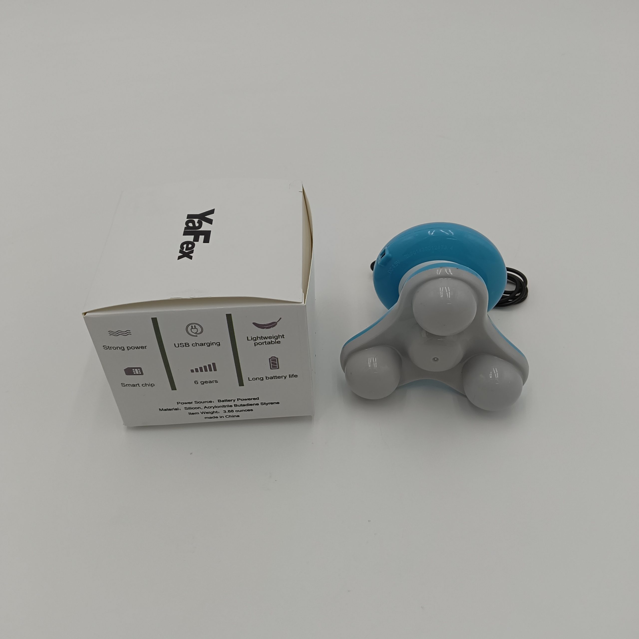 YaFex Massage Apparatus Mini Hand-Held Massager with Hand Grip 4 Massage Nodes - Image 3